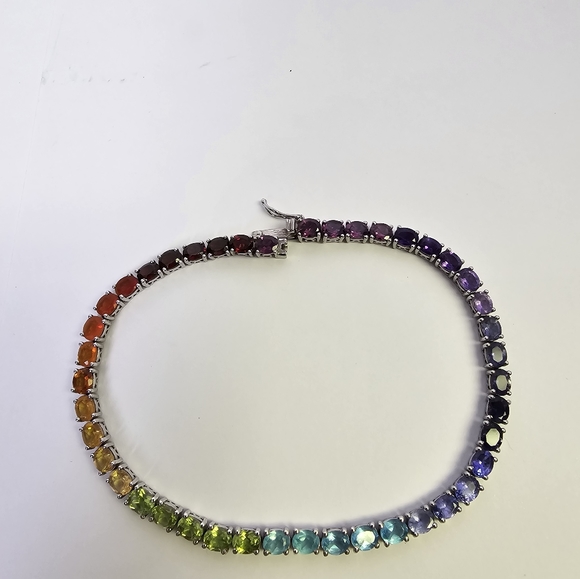 Chuck Clemency Jewelry - Rare Chuck Clemency NYCII Exotic 🌈 Gemstone Sterling Silver Bracelet! ♥️